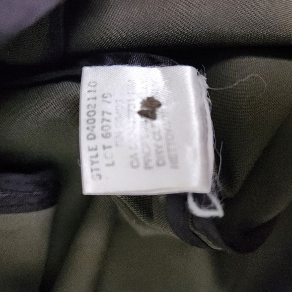 Theory‎ Sage Green Brown Blazer Top L Three Button Front Pockets - Picture 4 of 10